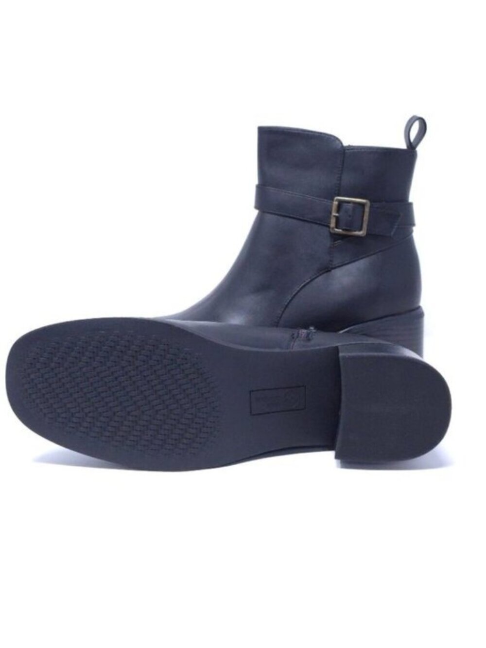 New White Mountain Narrows Black Smooth Block Heel Booties Women’s 9.5M - Picture 7 of 11